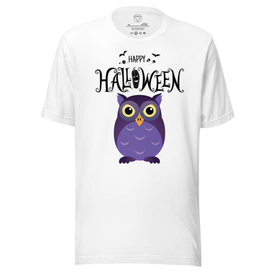 Vorreilo Unisex Recycled T-Shirt - Happy Halloween Owl 01-Limited Edition