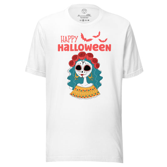 Vorreilo Unisex Recycled T-Shirt - Happy Halloween Skull 01-Limited Edition