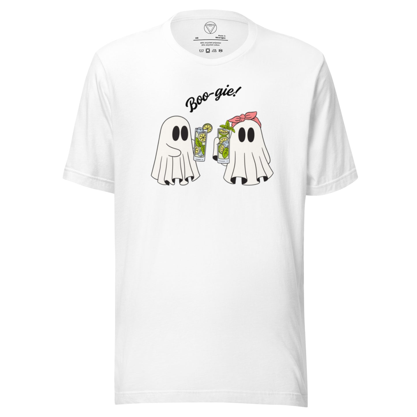 Vorreilo Unisex Recycled T-Shirt - Happy Halloween Ghost 01-Limited Edition